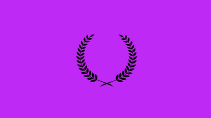 Best black color wheat icon on purple background, New wreath icon