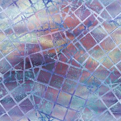 Seamless abstract pattern that looks like wax melt. Pastel gentle colored design. High quality illustration that resembles encaustic art. Iridescent holographic luxurious graphic design.