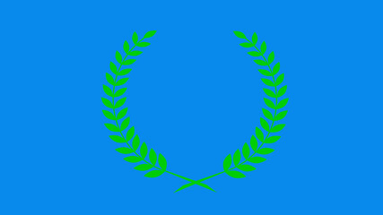 Amazing best green color wreath icon on aqua background, New wheat logo icon 