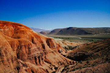 landscape of the mountains