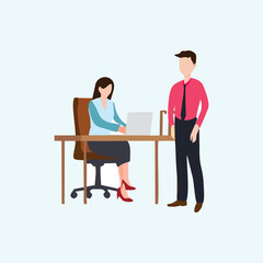 office employees, office employee vigur vector