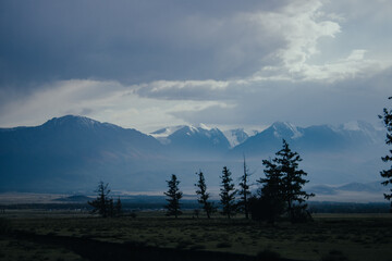 fog over the mountains