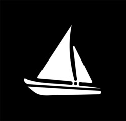 sailing boat icon isolated on background
