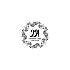 Initial JA Handwriting, Wedding Monogram Logo Design, Modern Minimalistic and Floral templates for Invitation cards