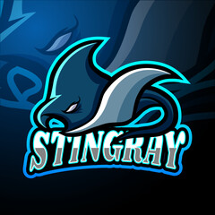 Stingray esport logo mascot design - 389128185