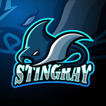 Stingray esport logo mascot design