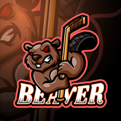 Beaver esport logo mascot design © idesign2000