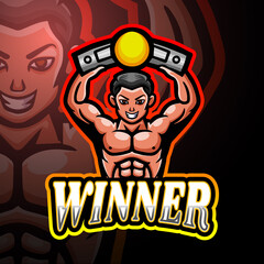 Winner esport logo mascot design