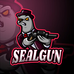 Seal esport logo mascot design