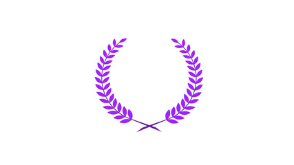 New purple color wheat icon on white background, Amazing wheat icon