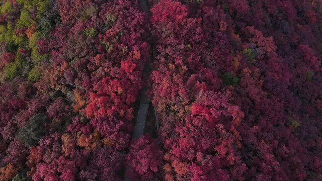 Autumn mountains in Jinan, China
