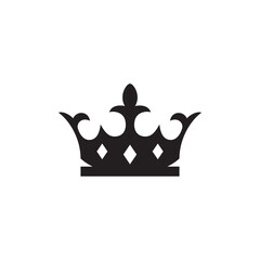 Crown silhouette icon design template vector isolated illustration