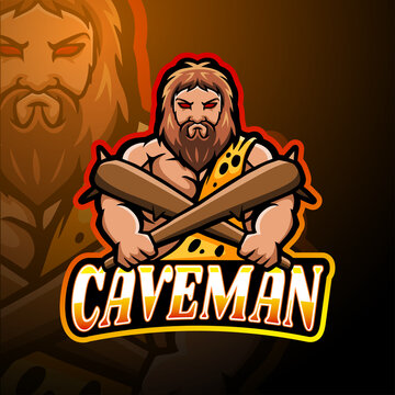 Caveman Esport Logo Mascot Design