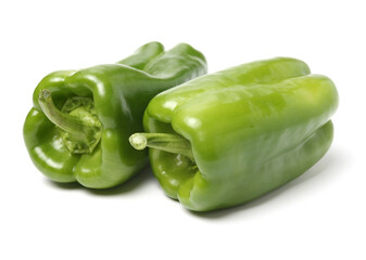 green bell peppers isolated
