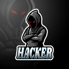 Hacker esport logo mascot design © idesign2000