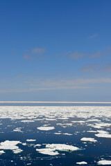 Obraz premium 流氷の海と青空（北海道・知床） 