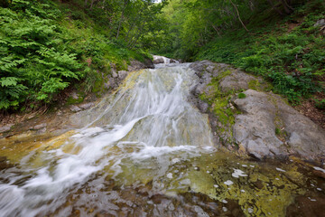 カムイワッカ湯の滝（北海道・知床）
