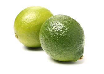 Fresh lemon on white background