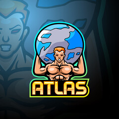 Atlas esport logo mascot design
