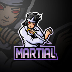 Martial esport logo mascot design