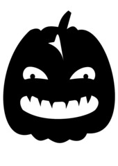 Halloween day killer pumpkin vector