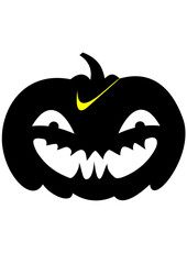 Halloween day killer pumpkin vector