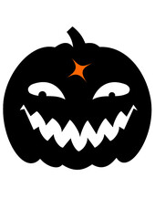 Halloween day killer pumpkin vector