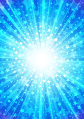 背景画像素材 放射線状の光の背景 青 正方形 集中線 スピード感 Wall Mural Kinusara