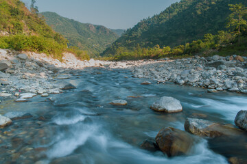 mountain river in autumn