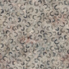 Chic formal grungy geometric shapes texture seamless pattern. High quality illustration. Strange abstract geo design in a trendy posh exotic style. Grainy fabric texture overlay.