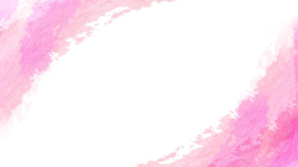 ピンクのアブストラクト　水彩タッチ　　背景は白
