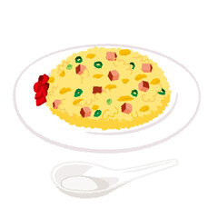 チャーハン/焼きめしのイラスト