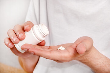 Young Man with a Pills