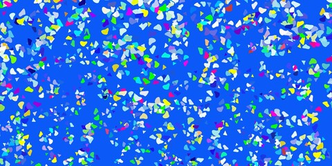 Light multicolor vector texture with memphis shapes.