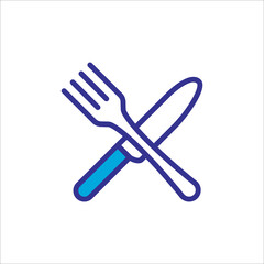Fork and knife icon. Restaurant icon. vector illustration