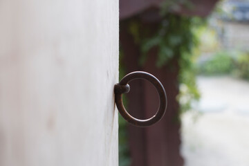 Korean traditional door knocker, Old door handle.