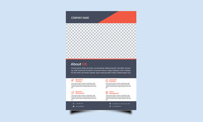 Creative Corporate & Business Flyer Brochure Template Layout with Geometric shape.