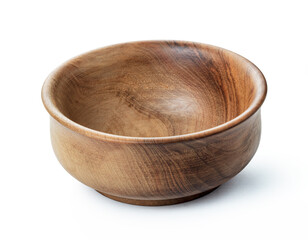 traditional russian wooden bowl isolated white background