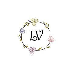 Initial ,  Handwriting, Wedding Monogram Logo Design, Modern Minimalistic and Floral templates for Invitation cards