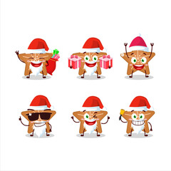 Santa Claus emoticons with stars cookie cartoon character