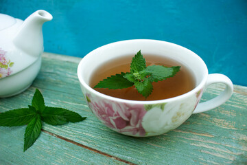 Mint tea cup