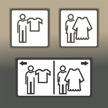 Changing room icon. Fitting dressing room symbol. Illustration vector