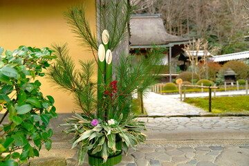 京都大原の正月風景