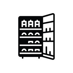 Fototapeta premium Black solid icon for storage