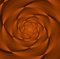 Abstract image. Fractal. Spiral in the form of a rosebud.
