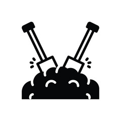 Black solid icon for dirt