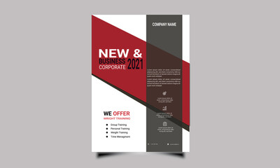 Business Corporate Flyer Layout with Graphic Elements. template, brochure, cover, annual report.