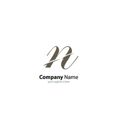 The simple modern logo of letter N with white background