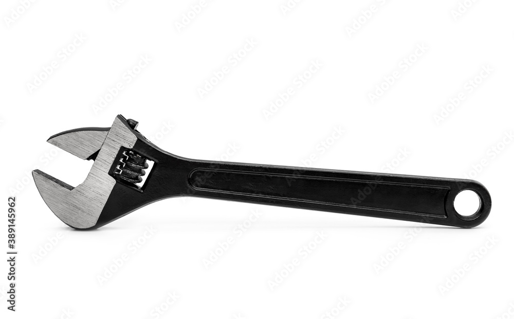 Sticker adjustable wrench on a white background.