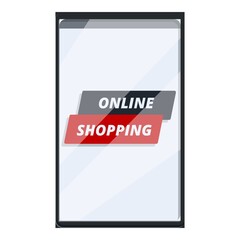 Web online shopping icon. Cartoon of web online shopping vector icon for web design isolated on white background